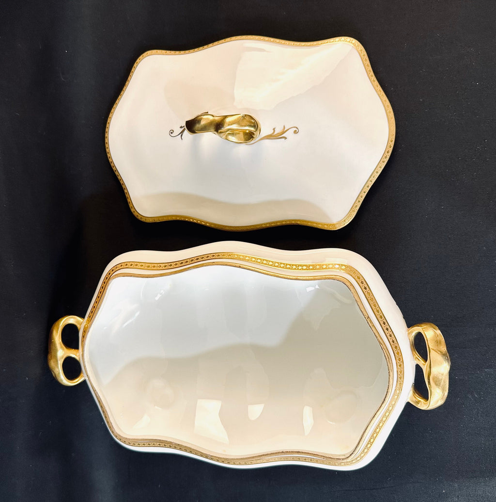 Old Abbey Limoges Covered Serving Bowl