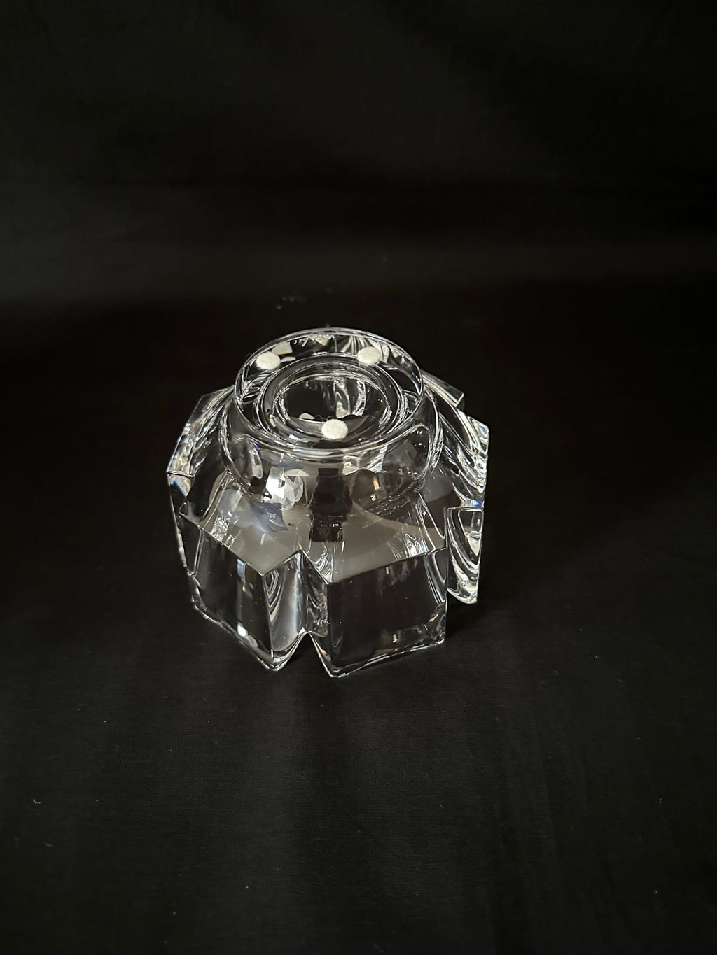 Orrefors Corona Crystal Bowl by Lars Hellsten
