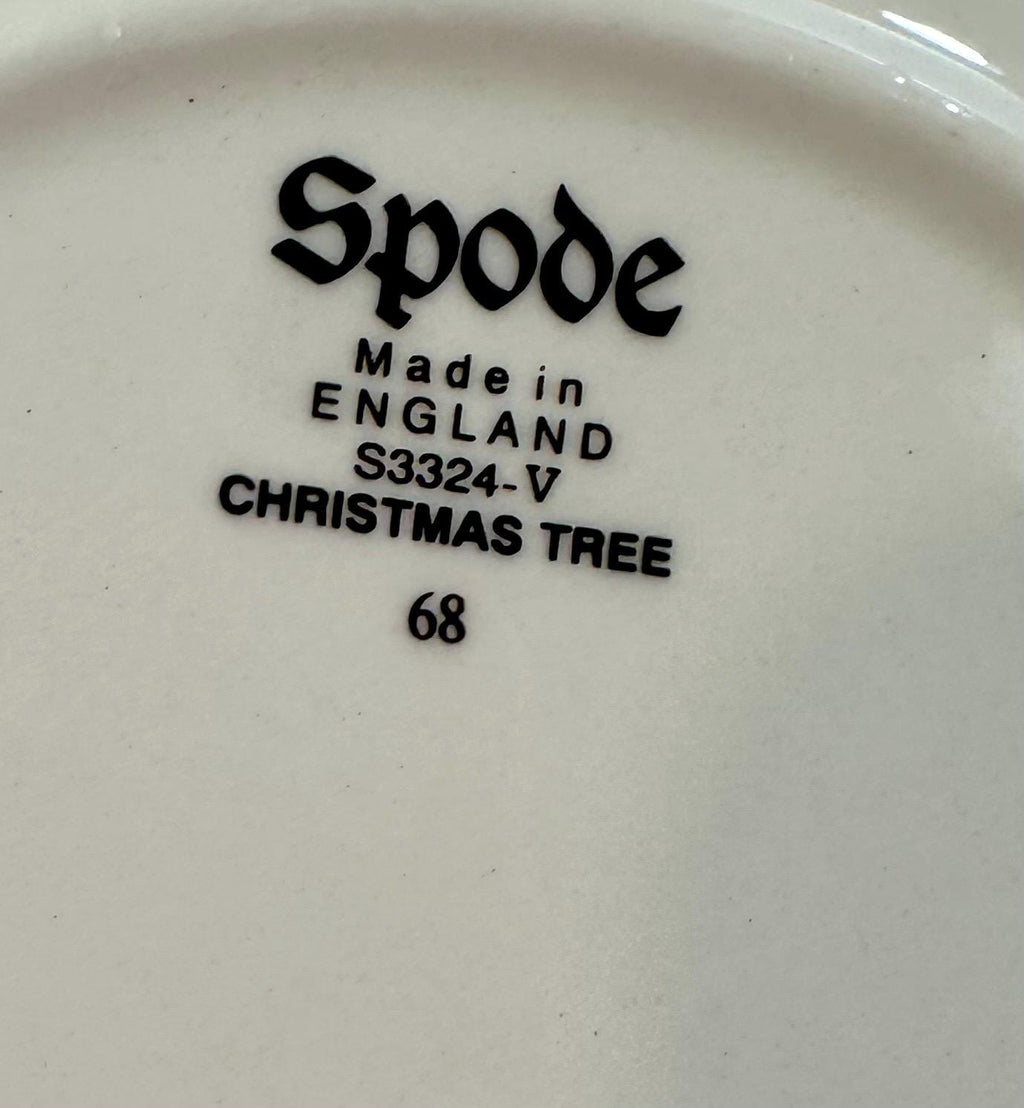 4 Spode Christmas Tree Tea Cups and Saucers set of Teacups