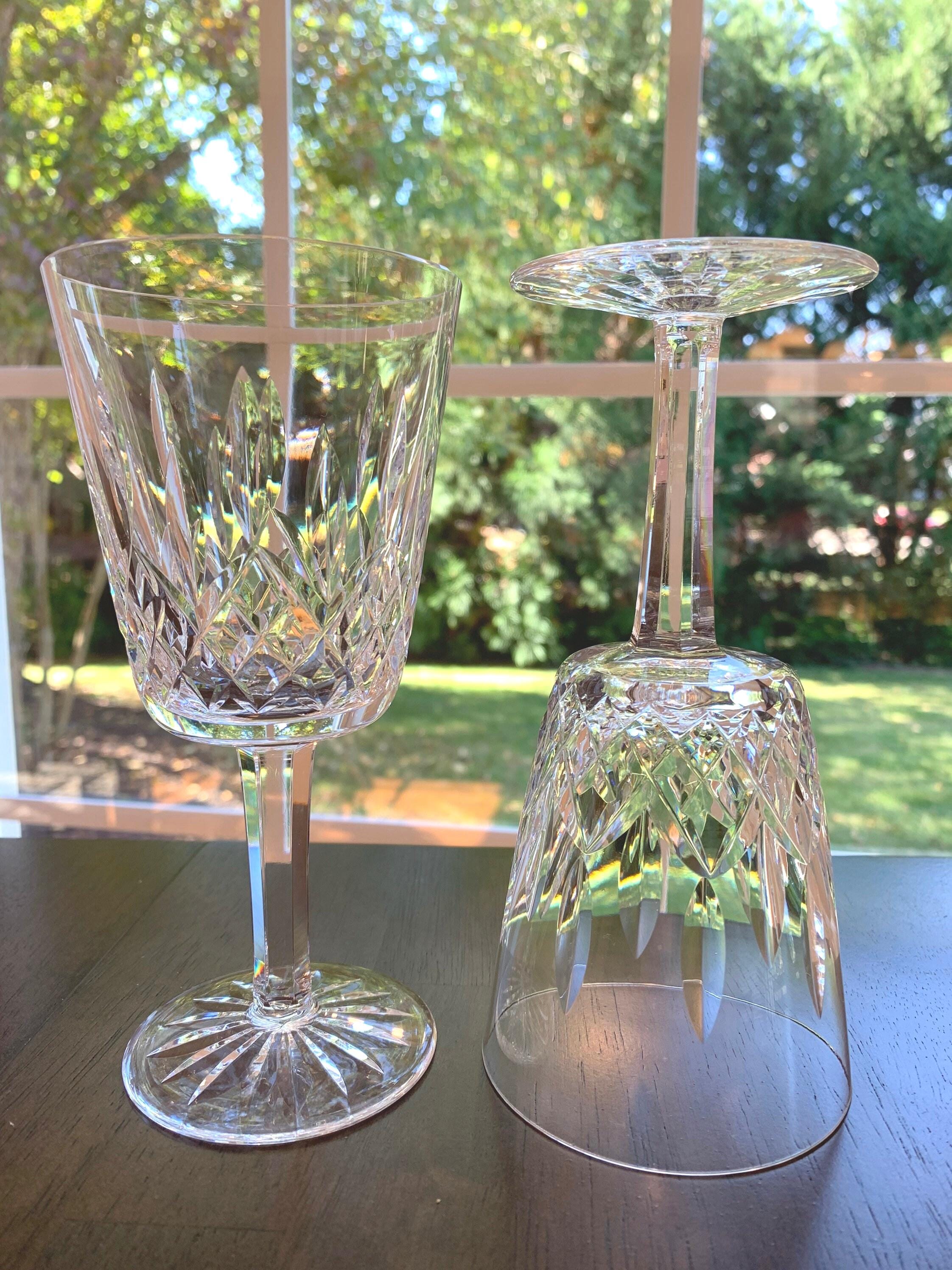 4 Waterford Crystal Lismore Water Goblets