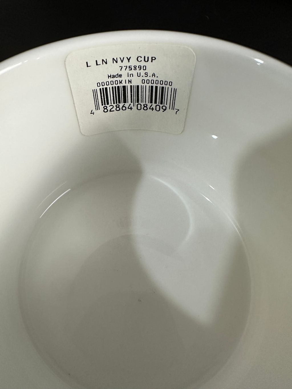Six Lenox “Library Lane Navy” Teacups /Flat Mugs by Kate Spade