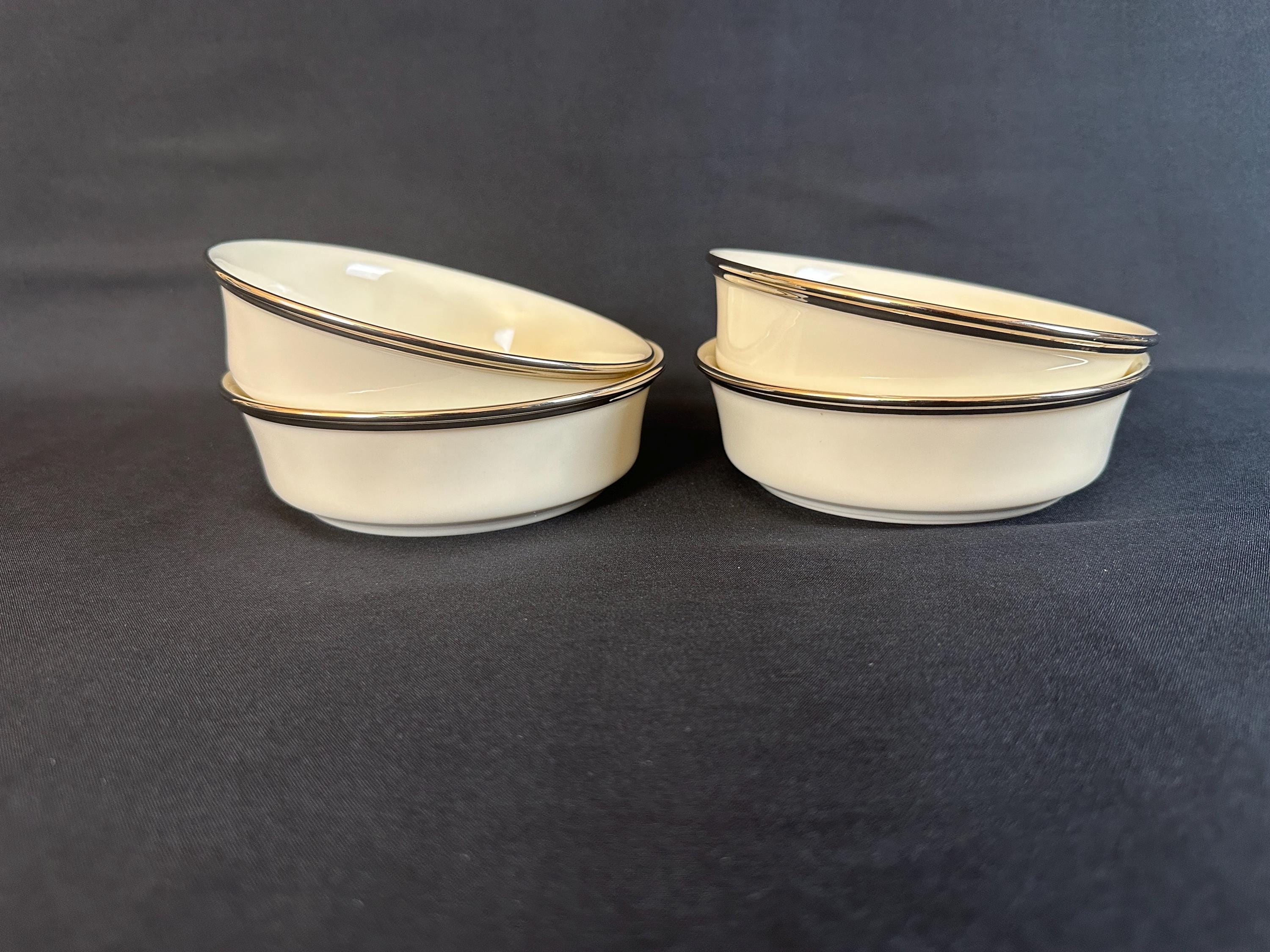 4 Lenox Solitaire Fruit Dessert Bowls