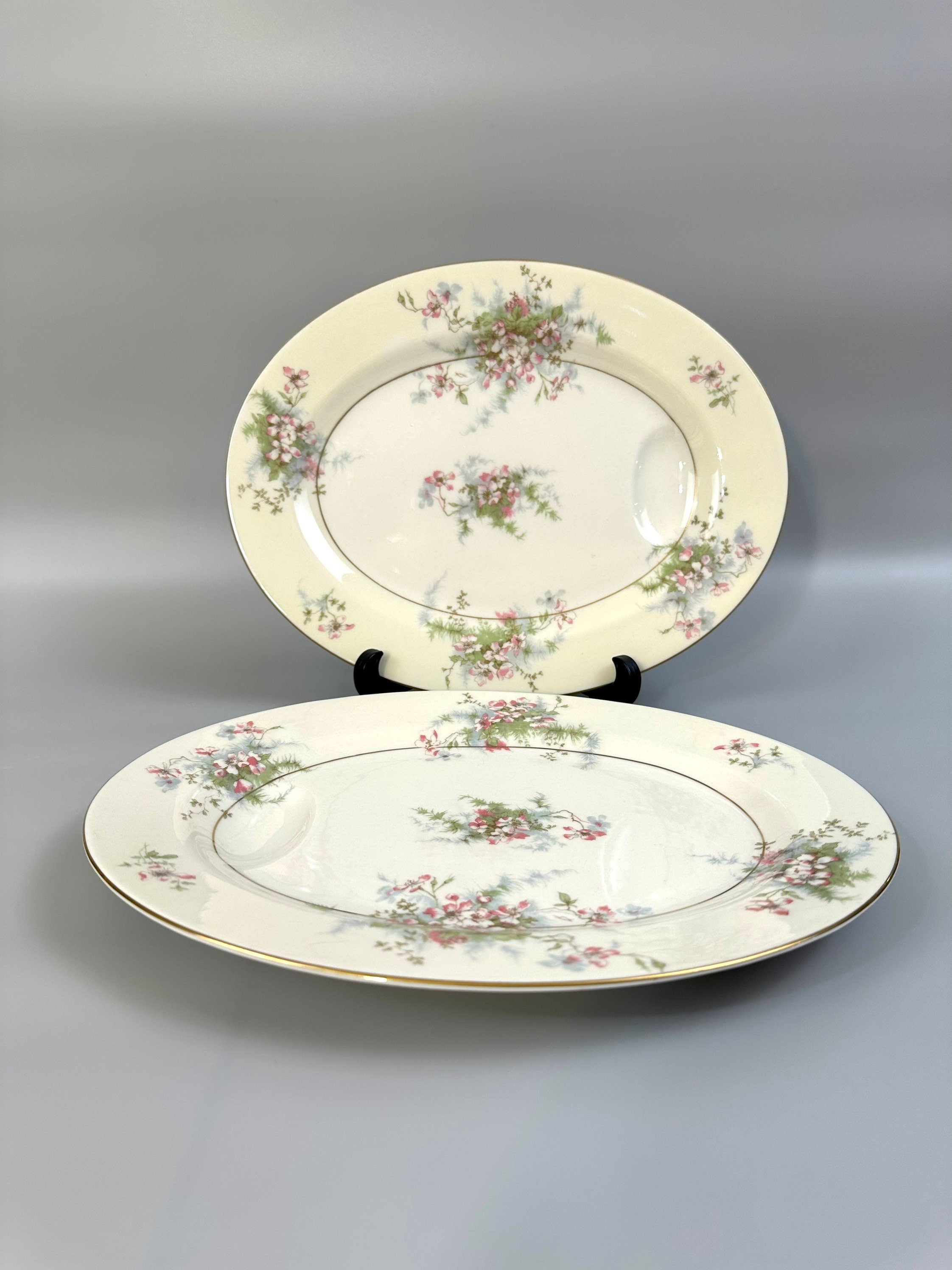 2 Haviland Apple Blossom Serving Platters