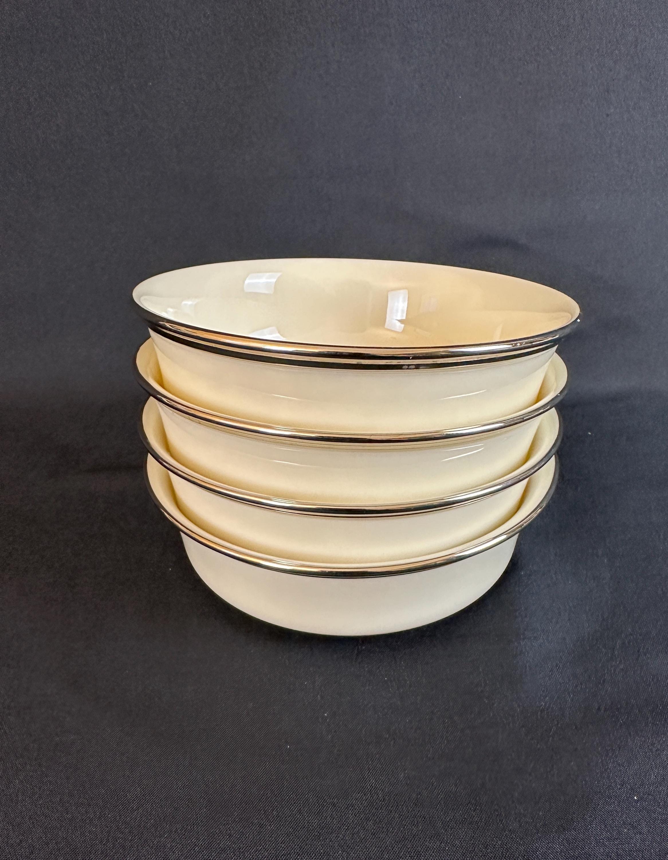 4 Lenox Solitaire Fruit Dessert Bowls