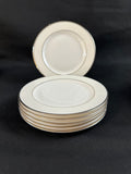 6 Lenox Opal Innocence Stripe Bread Plates