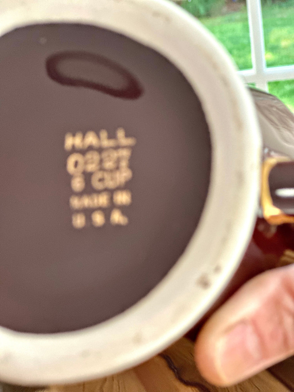 Hall Teapot Chocolate Brown and Gold Albany