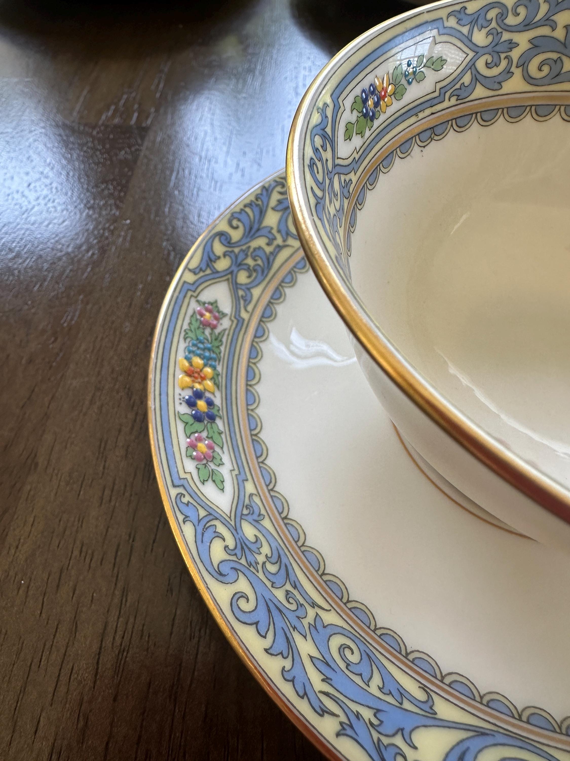 2 Lenox The Autumn Teacups and Saucers