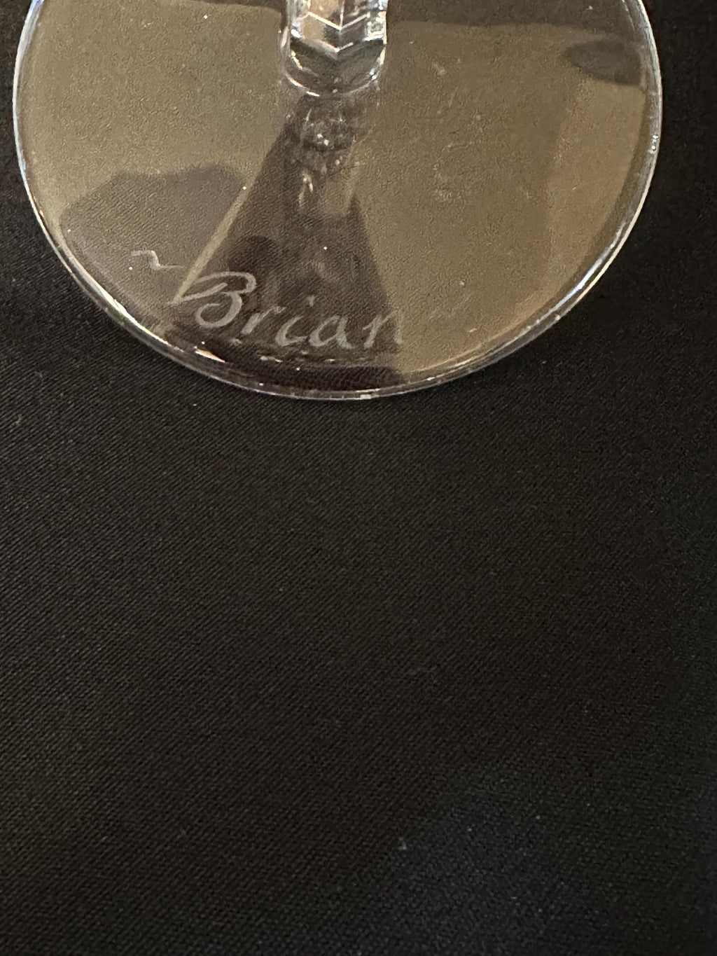 Waterford Millennium Toasting Flutes Engraved for “Brian”