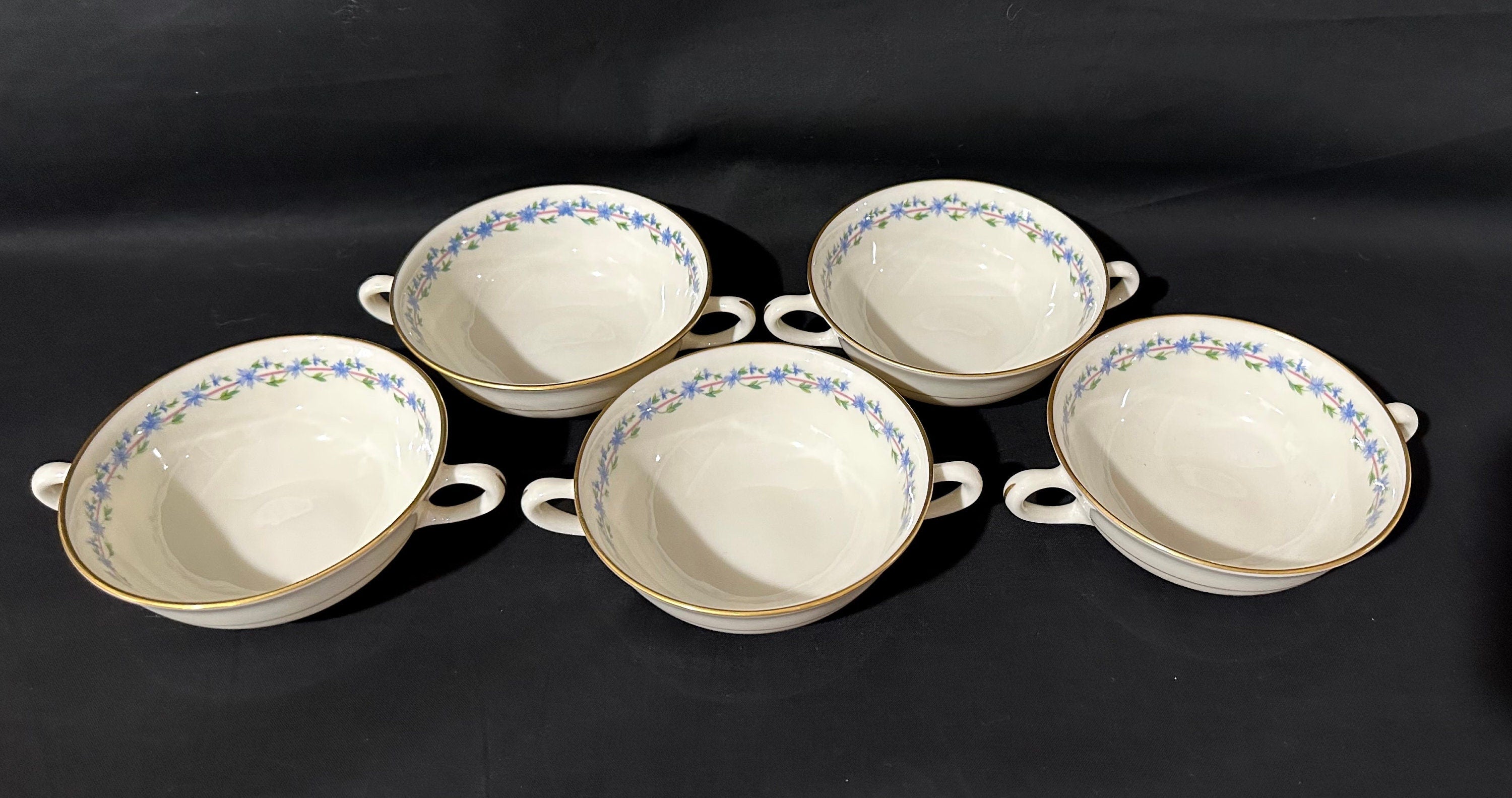 5 Lenox Caprice Cream Soup Bowls
