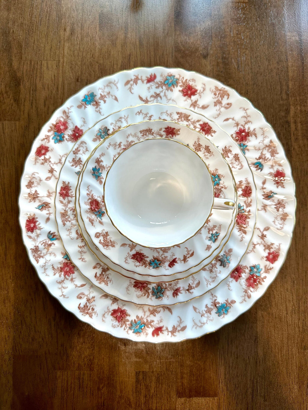 Minton Ancestral 5 Piece Place Settings