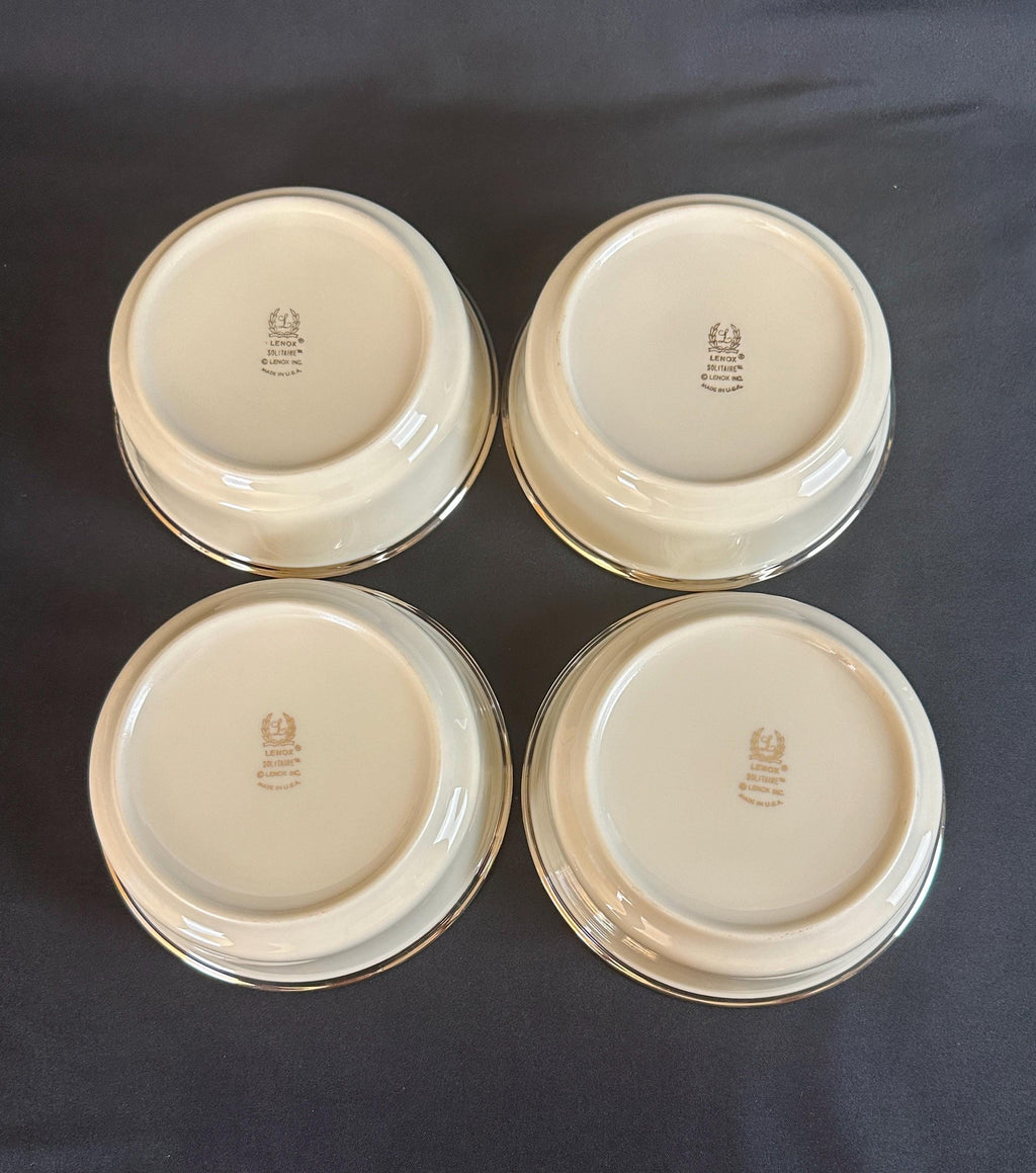 4 Lenox Solitaire Fruit Dessert Bowls