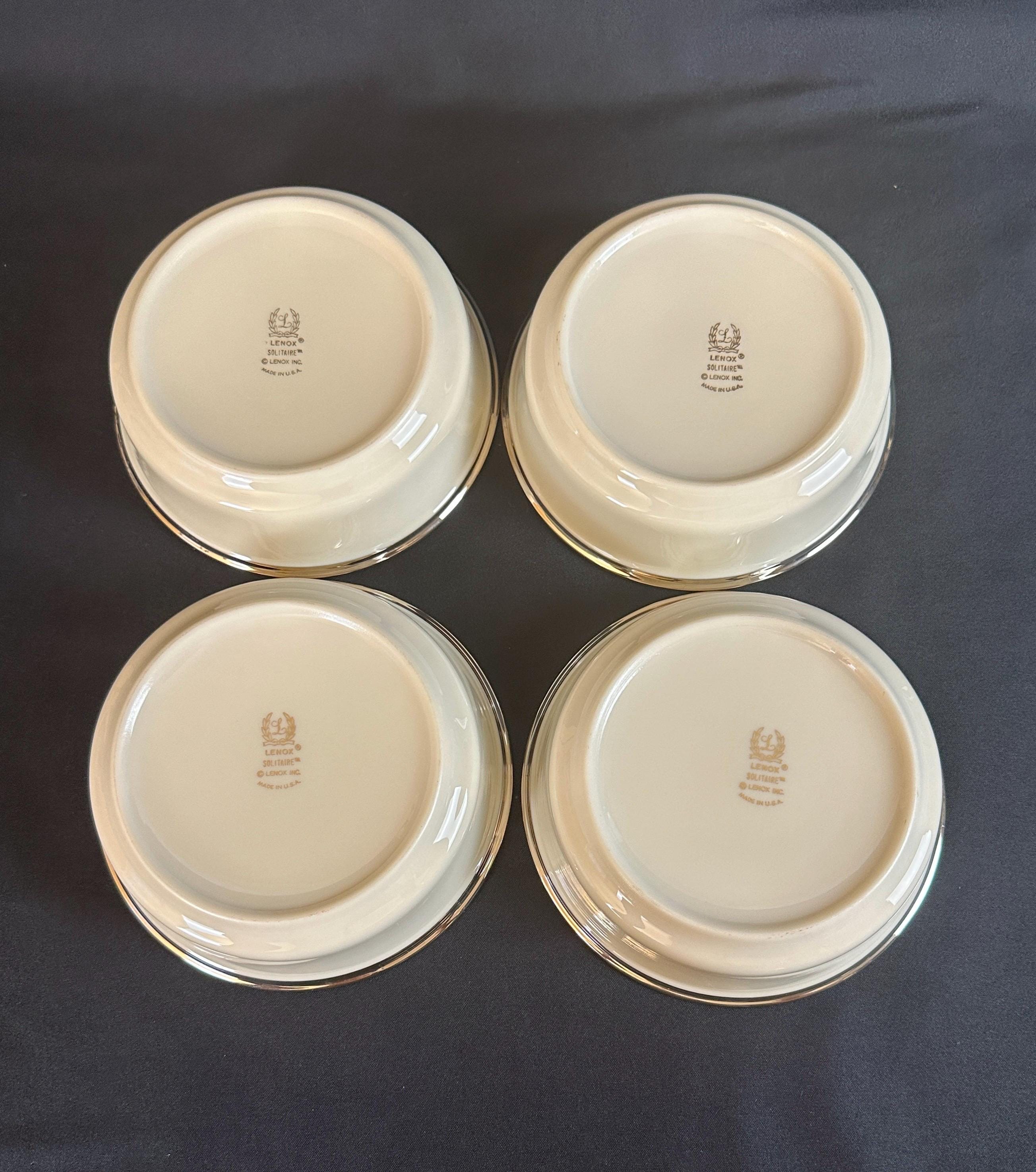 4 Lenox Solitaire Fruit Dessert Bowls