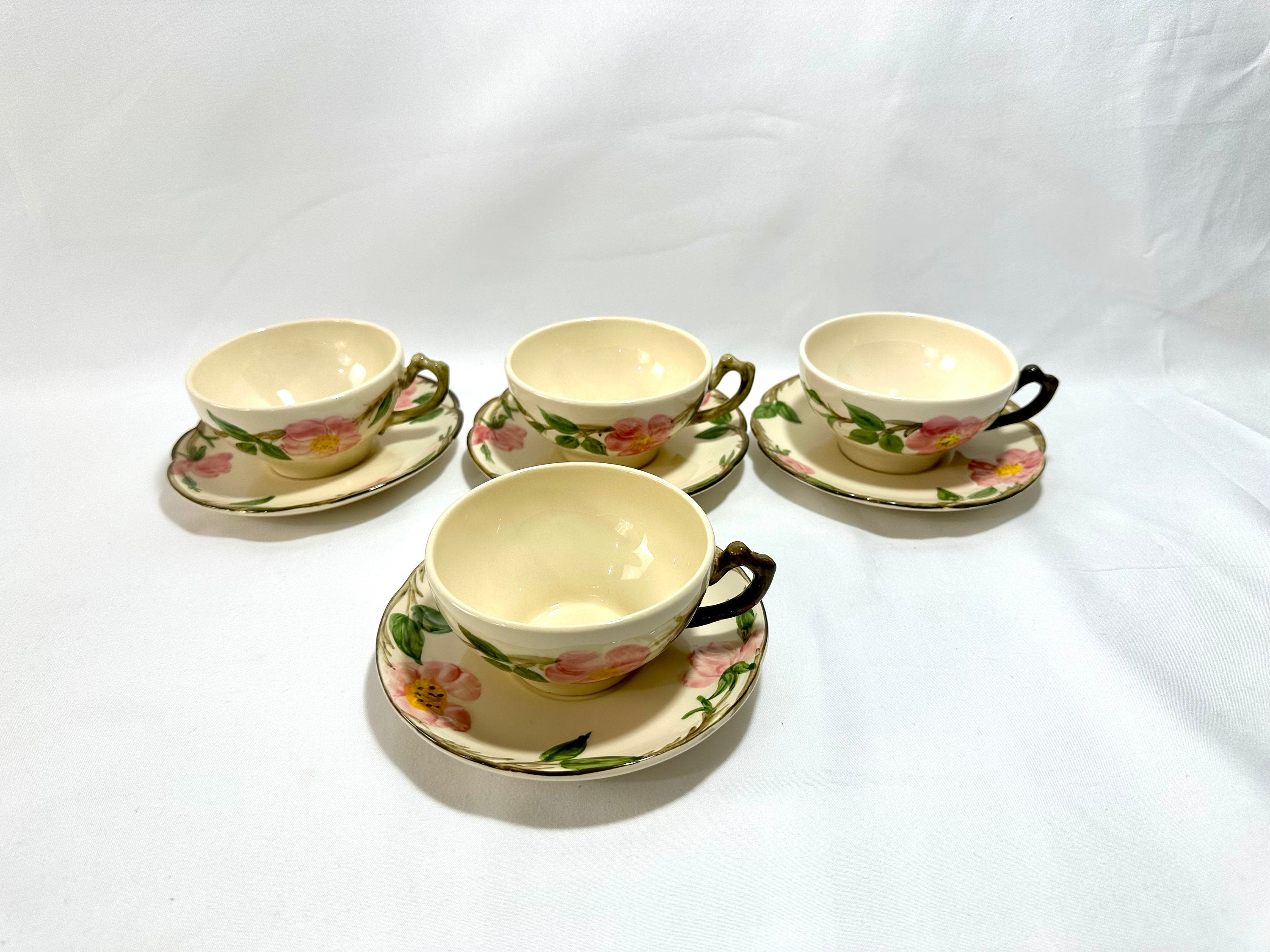 4 Franciscan Desert Rose Teacups
