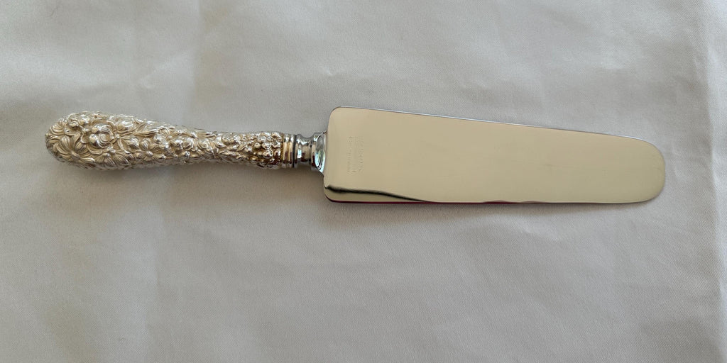 Stieff Rose Cake Server Sterling Handle