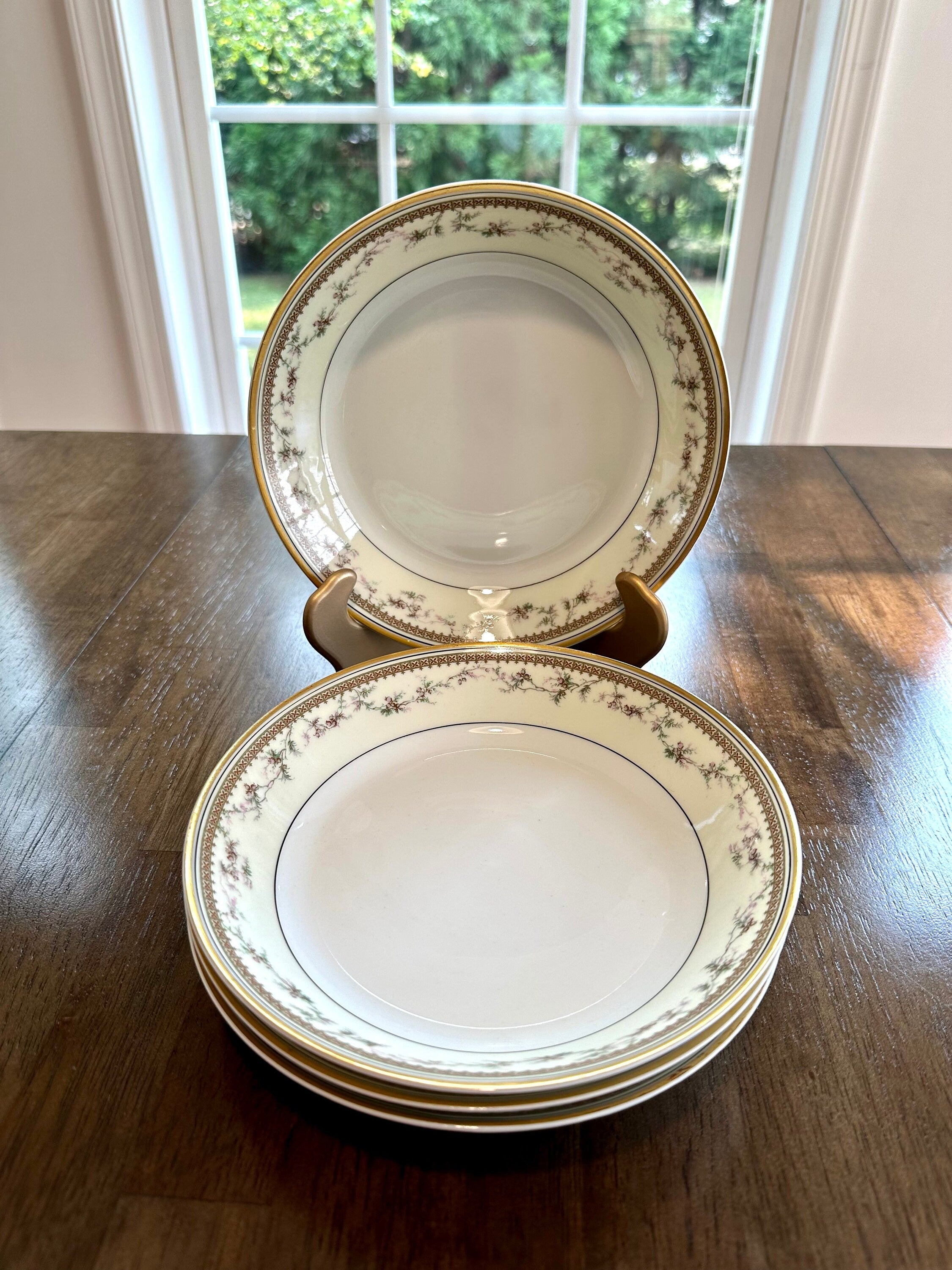 4 Haviland Limoges Yale Soup Bowls
