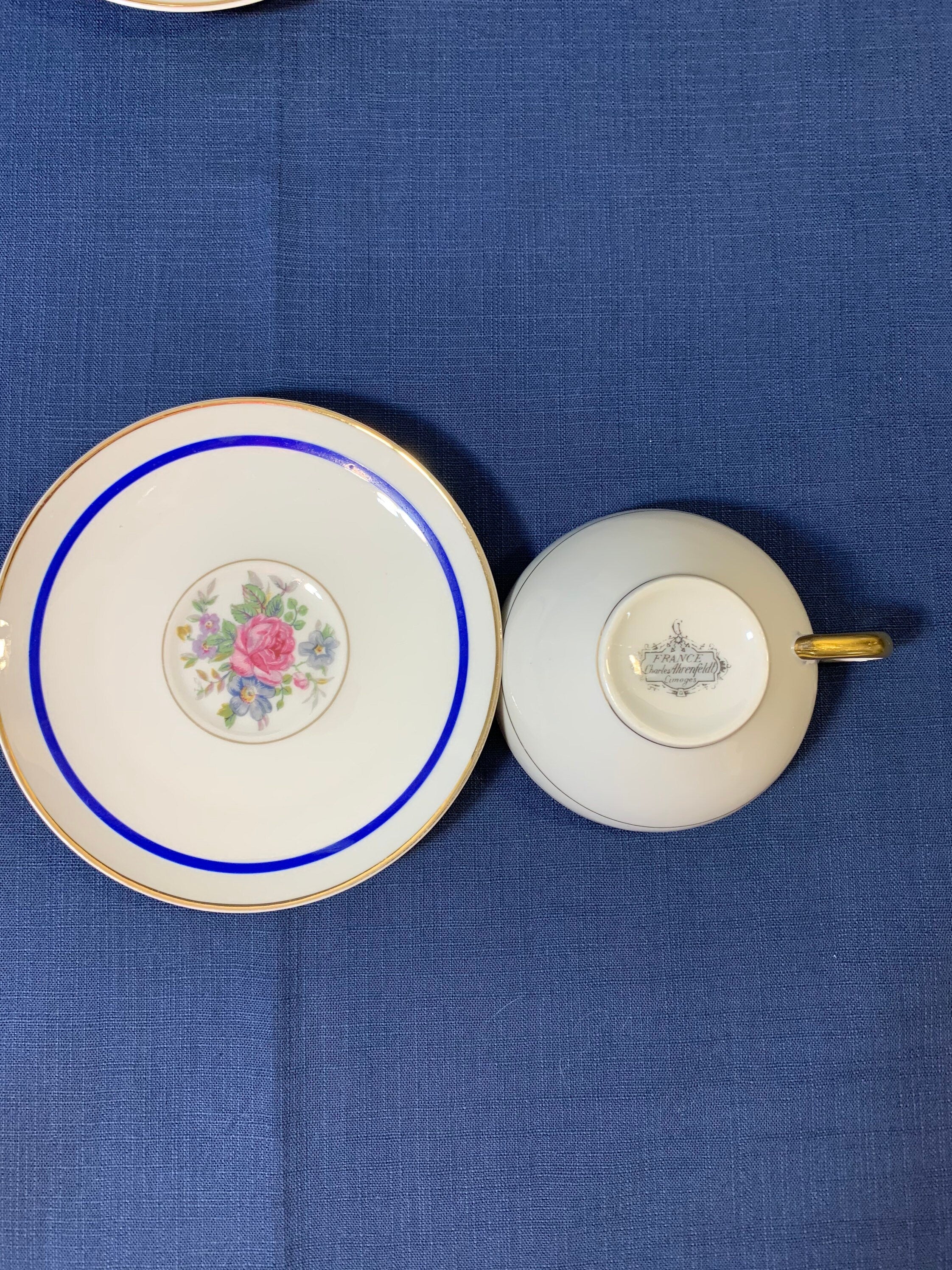 2 Ahrenfeldt Limoges Calais Teacups