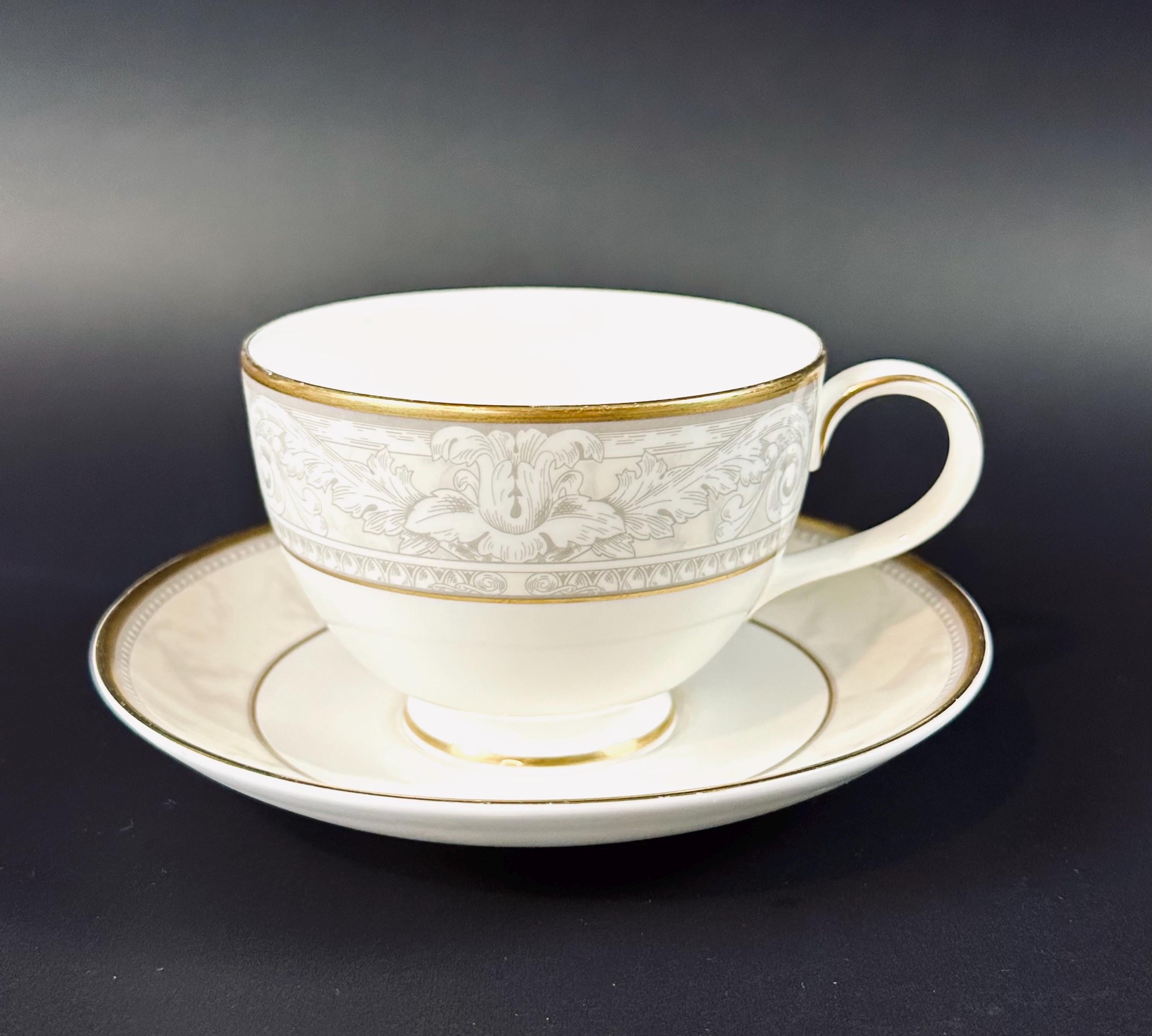 4 Royal Doulton Naples Teacups and Saucers