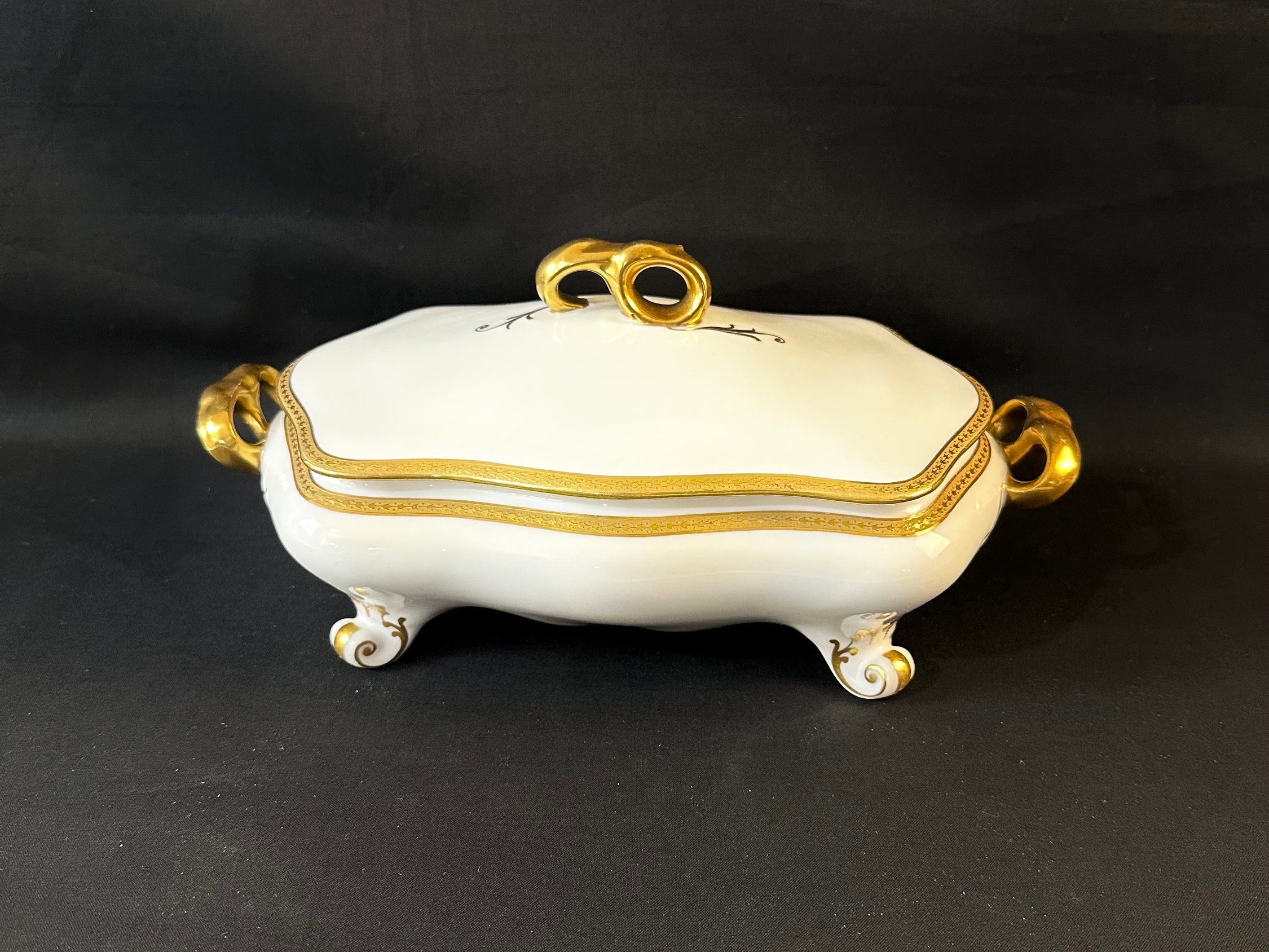 Old Abbey Limoges Covered Serving Bowl