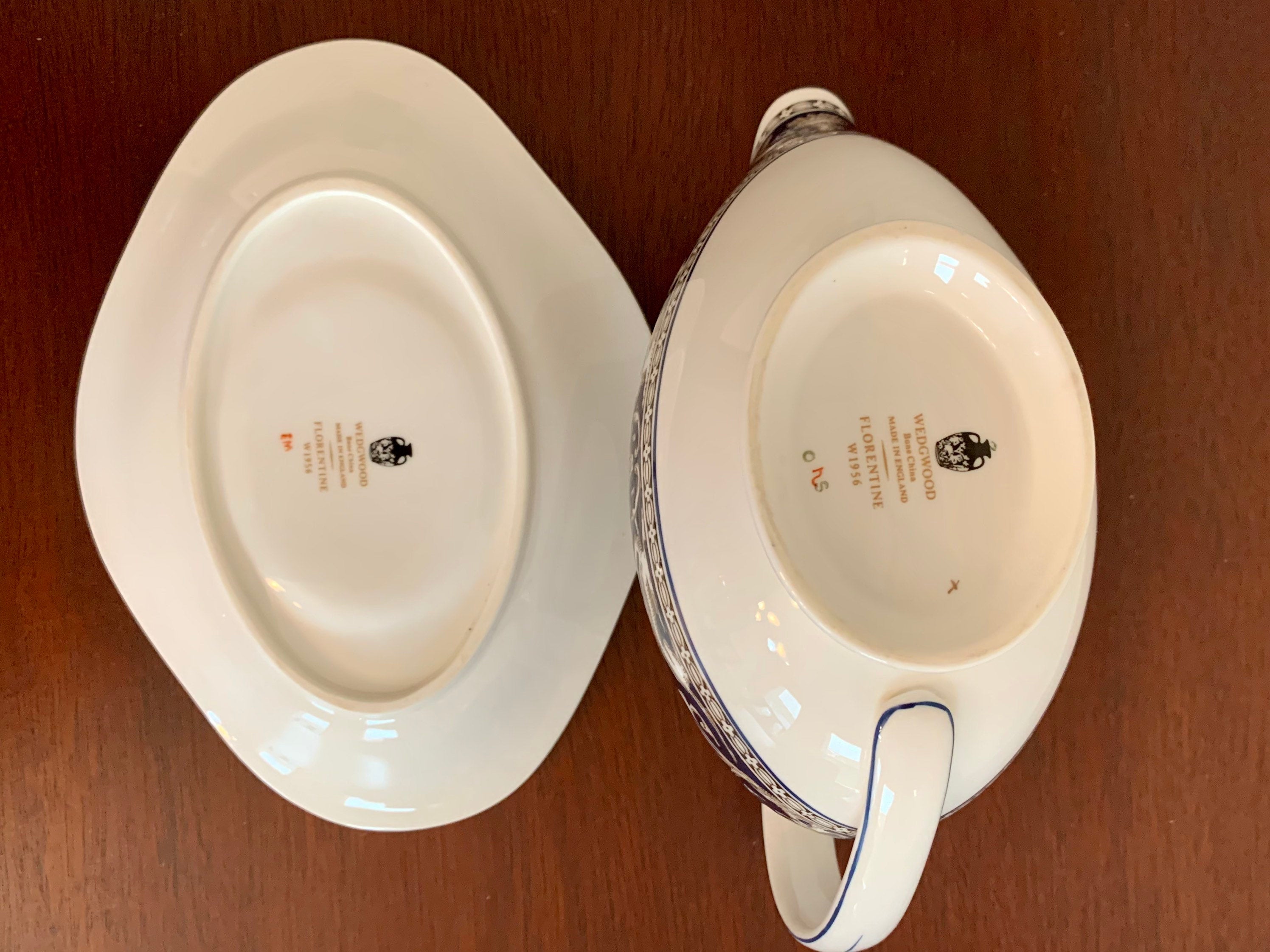 Wedgwood Florentine Gravy Boat and Underplate