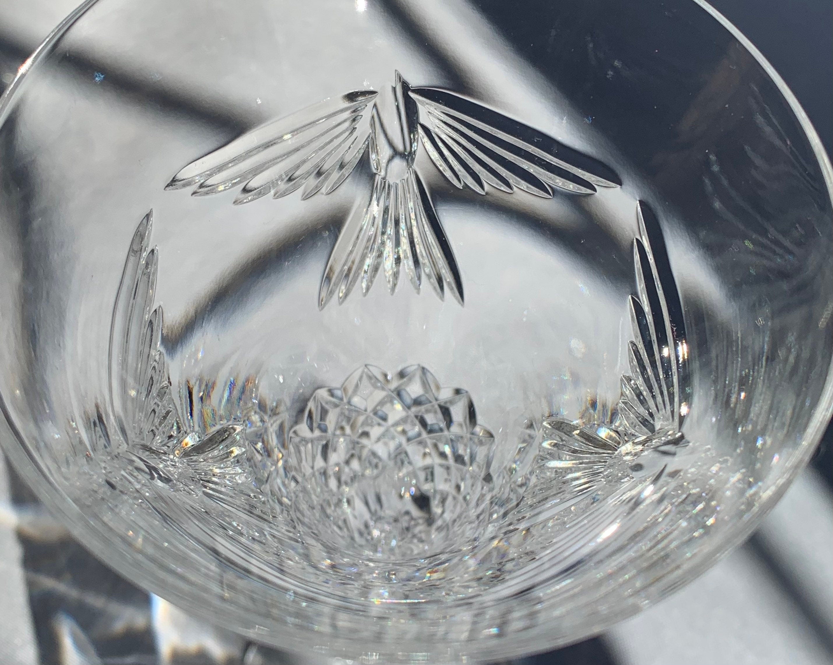 2 Waterford Crystal Millenium Champagne Flutes - Peace