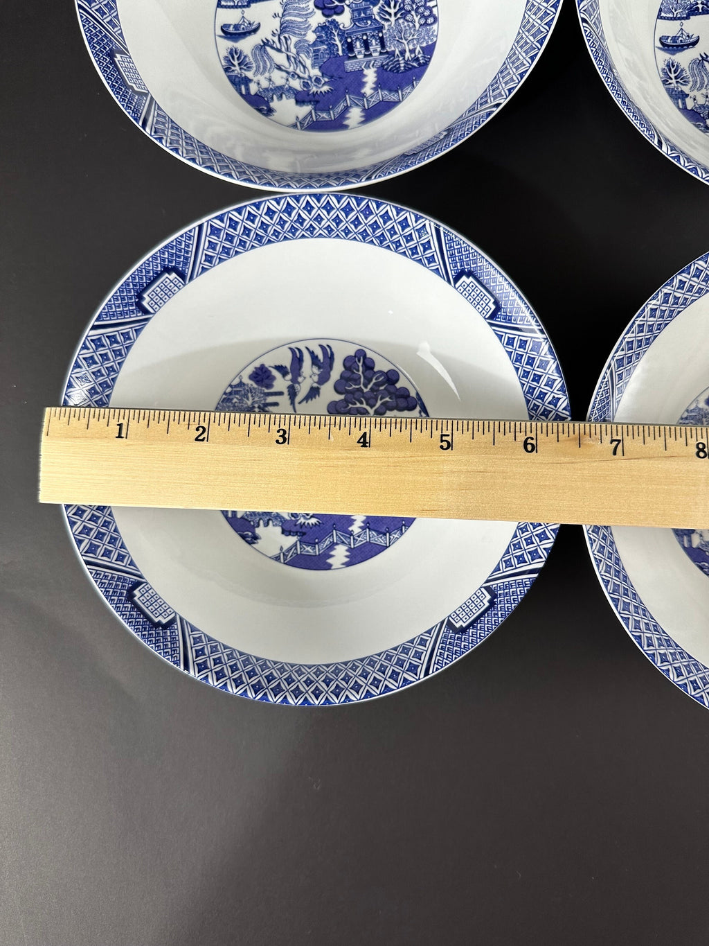 4 Cuthbertson Blue Willow Cereal Bowls