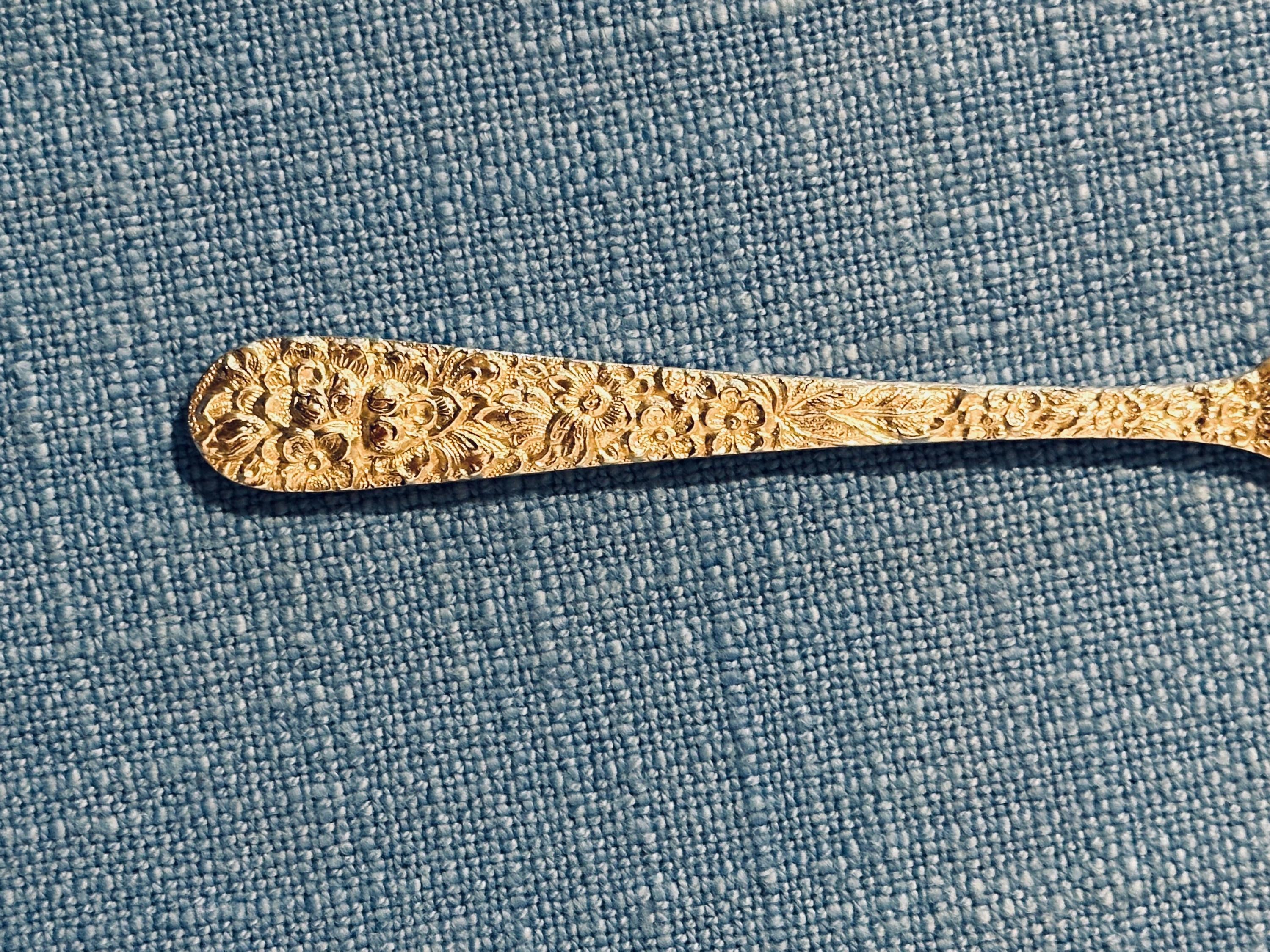 Stieff Rose Sterling Butter Spreader Butter Knife